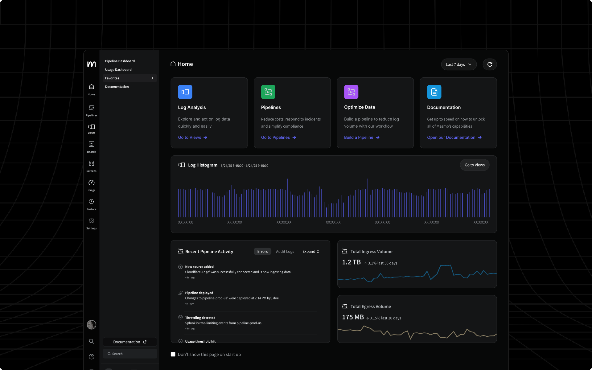 Mezmo Homepage Design